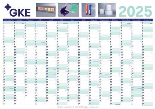 GKE Wandkalender 2025